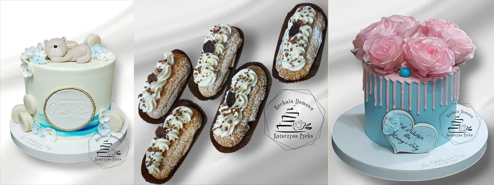 Przykładowe wyroby cukiernicze.